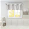 Madison Park Emilia - Mantovana in finta seta, con passanti intrecciati, con perline, per soggiorno, camera da letto e dormitorio, 66 x 127 cm, colore: argento