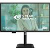 AOC Q27P4U Monitor PC 68,6 cm [27] 2560 x 1440 Pixel Wide Quad HD Nero (AOC Professional - a LED 27 QHD @ 120 Hz IPS 1500:1 4 ms 2xHDMI, DisplayPort, USB-C altoparlanti nero) [Q27P4U]