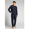 Intimissimi Pigiama Lungo In Cotone Gessato Blu