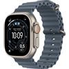 Apple Watch Ultra 3 GPS + Cellular, Cassa in titanio naturale 49 mm con Cinturino Ocean blu salmastro
