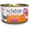 Schesir Cibo Umido Complementare in Lattine da 70 gr per Gatti - 12x70 gr - Tonnetto con Carote - IN BRODO