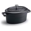 Baldassare Agnelli Pentole Agnelli Coghsop12629m - Casseruola Ovale In Ghisa Con 2 Maniglie, Nero (Opaco), 29 x 22 Cm, 1 Pezzo