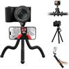 ULANZI MT30 cavalletto fotografico flessibile, Mini treppiede cellulare portatile magnetico per iPhone con filettatura da 1/4, Mini treppiede octopus per fotocame compatte per ripresa foto e video