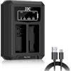 JJC LP-E8 - Caricabatteria doppio USB per fotocamere digitali Canon EOS 700D, 650D, 600D, 550D