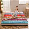 MAXYOYO, Materasso stile Futon, materasso per pavimento stile giapponese, motivo con fiori vintage, letto per ospiti arrotolabile, letto da campeggio portatile, Tatami (Bohemian A, 135 x 190 cm)