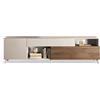 Web Convenienza Base TV con Ante e 2 Cassetti Made in Italy - Credenza Contenitore Collezione Riviera per Soggiorno Cucina Ingresso Sala Mobile Design moderno (Cashmere/Mercure, 240 cm)