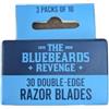 The Bluebeards Revenge, Stainless Steel Double Edge Razor Blades For Safety Razors, Pack of 30