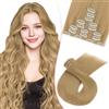 SEGO Pro 66cm Extension Capelli a Clip 8 PCS Capelli Sintetici Naturali Lisci Parrucca Donna Clip in Hair Extensions (#22 Biondo Miele,175g)