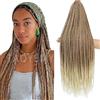 TAOYEMY Box Crochet Braids Hair Extensions 6 Packs 24 inch Synthetic Braiding Hair Extension 22 Strands/Pack Crochet Hair Extension (70#, 24 inch)