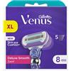 Gillette Venus Deluxe Smooth Swirl - Lame per rasoio da donna, 8 lame di ricambio per rasoio da donna