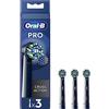 Oral-B Testine Di Ricambio Pro Cross Action Black, 3 Testine | 3 Testine di Ricambio per Spazzolino Elettrico, Autentiche, Setole Angolate che si Adattano a ogni Dente per Pulizia Profonda