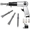 VEVOR Martello Pneumatico 3500 bpm, Scalpello Pneumatico Compatto, Lunghezza della Corsa 7 cm, con 4 Scalpelli da 12 cm, per Tagliare Metallo, Demolire Muri di Cemento, Scalpellare Pavimenti