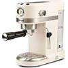 G3 Ferrari G10168 Amarcord- Macchina da caffe' manuale, 1,4 L, 15 bar, 1350 W, compatibile con caffe' macinato e cialde ESE, cappuccinatore, termometro integrato, funzione "Stop", colore crema