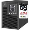 Atlantis A03-OP1002XLN UPS OnLine 88% Piu' Silenzioso Gruppo di Continuita' Server Doppia conversione Onda Sinusoidale Pura 1000VA 700W, Ventola Low Noise Gelid 23,6 dbA,USB,2 Schuko + 1 IEC, 2x12V-9Ah