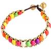 lachineuse - Bracciale TIBETANO - Fantasia Multicolore - Piacere e Tradizione Etnica - Perline in Ceramica, Campanelli - Lunghezza 19 cm - Idea Regalo Asiatica