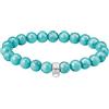 Thomas Sabo Bracciale con perline turchesi in argento 925 riciclato X0293-404-17-L17