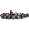 VLNET ® | Bracciale Tamashii Originale | Pietra Occhio di Falco Diametro 8 mm. | Fatto a Mano in Tibet | Benedetto dai Monaci Tibetani
