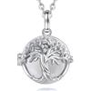 CELESTIA Collana Chiama Angeli Gravidanza, Richiamo degli Angeli, Ciondolo Gravidanza con Albero della Vita, Placcato Argento Collana Donna Incinta, Regalo Futura Mamma