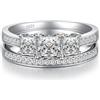 jiamiaoi Anelli donna Anello Donna Argento 925 Anello di fidanzamento Anello di promessa Anello di Anniversario di Matrimonio di Fidanzamento Fedine Fidanzamento Coppia 54
