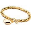 Dankadi Bracciale di Perle per Donna in Argento 925 Larghezza 4MM 6MM Senza e Con Ciondolo a Cuore, Lungo 13-21CM Doré Oro Rosa Regalo Festa della Mamma Uomo, 18CM, Argento
