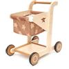 Asweets 2 in 1 Baby Push Walker Girello in Legno per Bambini, Passeggino per Bambole a Spinta e a Traino, Carrello Della Spesa per Bambini e Bambine, Primi Passi Giocattolo (Marrone)