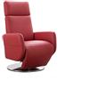 CAVADORE - Poltrona TV Cobra con funzione reclinabile, funzione relax, regolazione continua, misura ergonomica L, portata fino a 130 kg, 71 x 112 x 82 cm, colore rosso, vera pelle