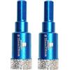 BRSCHNITT Punte Trapano Diamantate 20mm- BRSCHNITT foretto diamantato per Gres Porcellanato Piastrelle Ceramica granito Marmo(2 pezzi)