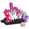 HABA Tier auf Tier Pink Edition - Elegante gioco di impilamento e dadi in legno con 25 animali alla moda, divertimento per tutta la famiglia, per bambini dai 4 al 201235200