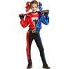 Boland - Costume da giullare fatale per bambini, costume in maschera, set di costumi per Halloween, carnevale e feste in maschera