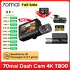 70mai 3 canali 4K HDR Dash Cam T800 Supercondensatore 70mai Car DVR T800 Supporto Rilevazione movimento Controllo vocale 24 ore Protezione parcheggio -
