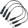 FMHXG 3PCS DC5521 Cavo di prolunga di alimentazione maschio a femmina 22 Gauge DC adattatore per telecamera di sicurezza CCTV Telecamera IP DVR Audio Camera TV Camera Nero