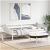 vidaXL Dormeuse Senza Materasso Bianca 80x200 cm Legno Massello Pino