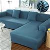 Generic Copridivano Elasticizzato con Penisola Sinistra o Destra, Copri Divano Angolare Universale, Antigraffio Gatto, Chaise Longue, 1/2/3/4/5 Posti, Telo per Divano Lavabile (Blu,140-185cm)