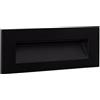 LEDKIA LIGHTING Segnapasso da Esterni LED 7W da Incasso Parete Rettangolare Nero Groult 2700K Bianco Caldo