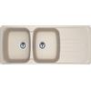 Franke Lavello semincasso 2 vasche in fragranite sabbia FRANKE Antea AZG 621 L 116 x L 50 cm