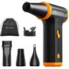 K&F CONCEPT Mini Soffiatore Elettrico, Aria Compressa Air Duster 5000mAh, Motore Senza Spazzole, con 3 Ugelli per la Pulizia di PC Computer, Tastiera, Casa, all'Aperto e Auto