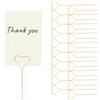 COYUN 20 Pcs Memo Clip, Metallo Portafoto Supporto, Portacarte a Forma di Cuore, Clip in Metallo Artigianale Fai-da-te, supporto porta foto per Matrimonio, Compleanno, Decorazione Torta (Oro)