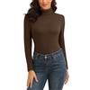 WOWENY Maglia Termica a Collo Alto da Donna Maglione in Pile, Maglia Intima A Maniche Lunghe Calda Morbida E Comoda Intimo da Sci Inverno Autunno