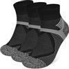 HIKERHEAVENLAR Calzini Trekking Donna 35-38 Ragazze Bambini Corti Uomo Calzini escursionismo Quarto Anti-vescica Spugna Traspiranti Estive Calzino Sportivi Corsa Ciclismo Esterni Camminata 35-38 Neri S 3P