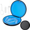 TYSORETY Scatola per parentesi graffe, compatibile con Invisalign, custodia con strumenti di prelievo & Aligner Chewies& Spazzola, scomparto interno estraibile in silicone (nero)