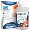 Udivita 100 Salviette per Apparecchi Acustici Detergenti e Umidificate Udiclean - in Dispenser Richiudibile Salva Umidità - Maxi Salviette 17x15cm e Ultra Umidificate