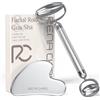 Rena Chris Gua Sha e Rullo in Acciaio Inox per il Viso, Massaggiatore Lifting e Guasha Viso, Scolpire la Mascella e Ridurre le Borse, Idea Regalo Perfetta, Bellezza e Skin Care Kit(Argento)