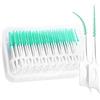 CATMEYE 300 Pezzi Spazzolini Interdentali in Silicone Morbido, Bastoncini Filo Interdentale a Doppio Uso, Scovolini Dentali e Spazzolini Orali per la Pulizia Dentale e l'Igiene Orale (Verde)