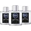 Nivea Men Deep Control After Shave Lotion Antibatterico dopobarba, per la cura della pelle dopo la rasatura, 100 ml, Confezione da 3 (100 ml x 3)