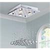 SM Saint Mossi SAINT MOSSI Lampadario Classico in Cristallo Lampadari Moderni Lampadario da Soffitto Lampadario Cristallo Moderno Lampada Plafoniera 3 X 3W GU10 non incluse [Classe di efficienza energetica A+++]