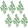 GORGECRAFT 5 Paio di Fiori Ricamati Applique Verde Metallizzato Floreale Stile Etnico Boho Cucire Ferro su Ghirlanda Toppa Floreale Ricamata Applique per Cucito Artigianato Abito da Sposa Vestiti