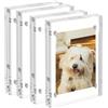 Set 5 Cornici Magnetiche In Acrilico 10x15 Per Foto – Esposizione Doppio Lato, Blocco Più Spesso, Trasparente Per Tavolo, Ideale Regalo