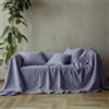 L'Emporio Casa Telo Copridivano Copriletto Tela Grossa Robusta Cotone in Panama 160X260-260x280-360x280 Misure Maxi Lenzuolo Copritutto Cotone Granfoulard Made Italy (BLU, 160X280)