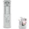 Meiyijia Porta Spazzolino da Viaggio, Con gel doccia/shampoo/bottiglia, Specchio per il trucco/Pettine,Portatile, Antipolvere,Custodia per spazzolino per Viaggi (Grigio)