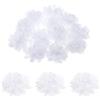 sourcing map 12 pezzi Fiori in Chiffon 7,6 cm Bianchi Artificiali Artigianali Fiori Finti DIY Fiori in Tessuto Teste di Fiori per Artigianato Abbigliamento, Fasce per Capelli con Fiori per Laurea